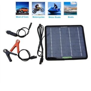 ECO-WORTHY 12 Volts 5 Watts Portable Power Solar Panel Battery Charger Backup for Car Boat Batteries