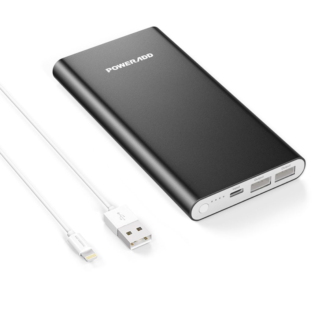 Poweradd Pilot 4GS 12000mAh Dual 3A Port External Battery Pack with Auto Detect Tech Portable Power Bank