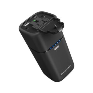 AC Outlet Portable Charger RAVPower 20100mAh 65W (Max.) Built in 2-Prong AC Plug External Battery Pack Travel Charger