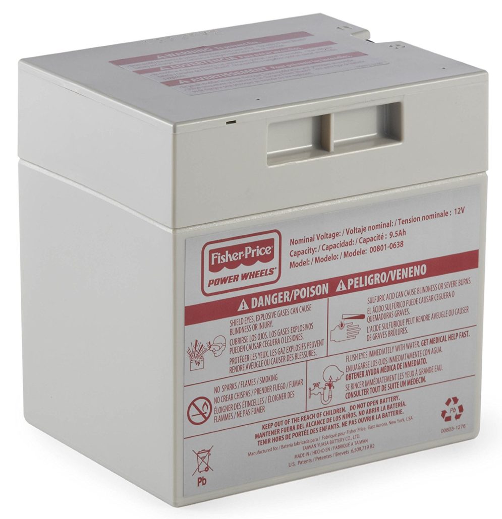 Power Wheels 12-Volt Rechargeable Replacement Battery
