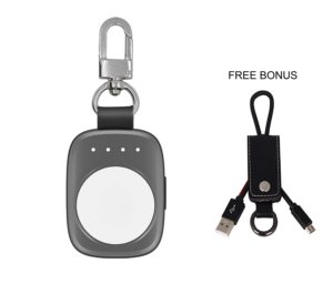 Portable Wireless Apple Watch Magnetic Charger, Pocket Sized, Built in Power Bank for iWatch