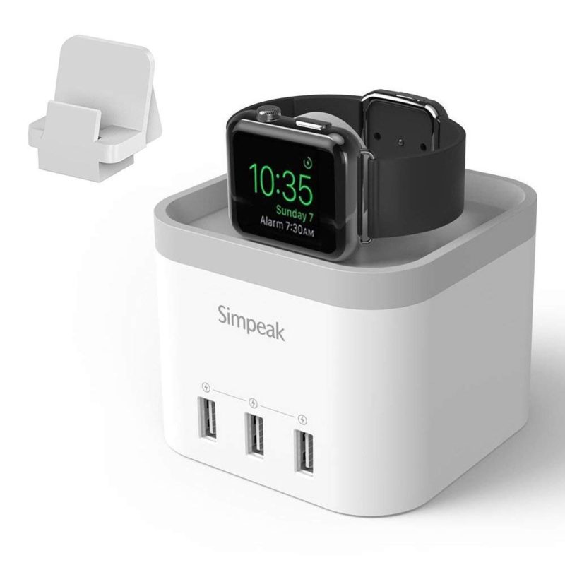 Simpeak 4 Port USB Charger Stand for Apple Watch 1,2,3