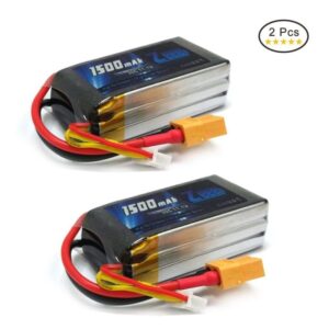 ZEEE 3S Lipo Battery, 2 Pack 11.1V 30C 1500mAh Softcase RC Batteries with XT60 Connector