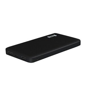 Power Bank 10000mah, TONV Portable External Cell phone Li-polymer Battery’s 2 Input and 2 Output