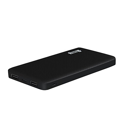 Power Bank 10000mah, TONV Portable External Cell phone Li-polymer Battery’s 2 Input and 2 Output