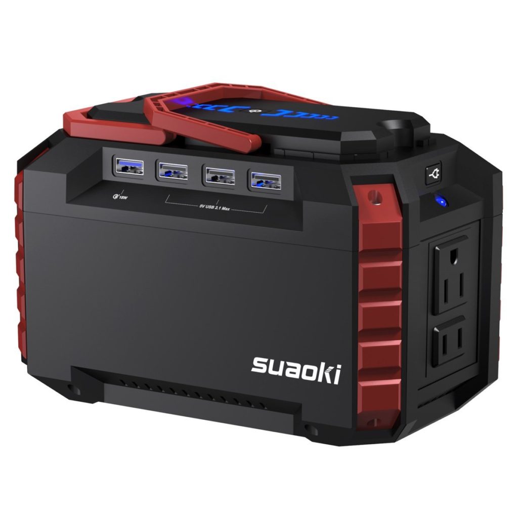 SUAOKI Portable Power Station 150Wh Quiet Gas Free Solar Generator QC3.0