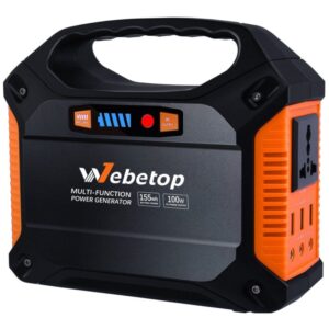 Webetop 155Wh 42000mAh Portable Generator Power Inverter Battery 100W Camping Emergency Home Use UPS Power Source