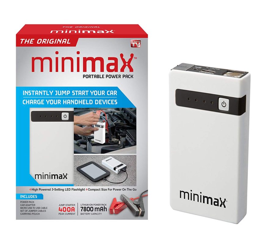 MiniMax Portable Power Pack- Instantly Jump Start your Car, Charge Your Handheld Devices