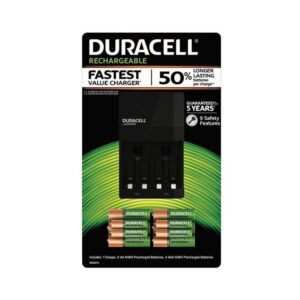 Duracell Battery Charger with Rechargeable AA and AAA