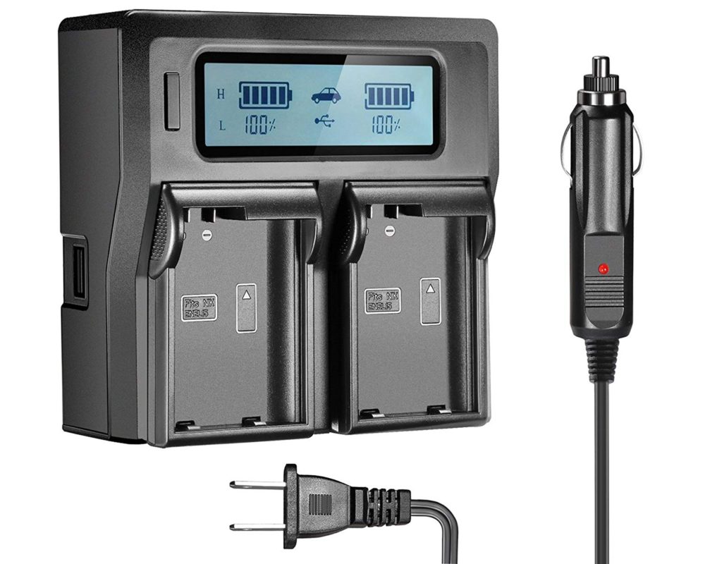 EN-EL15 EN-EL15A Dual LCD Battery Charger for Nikon DSLR