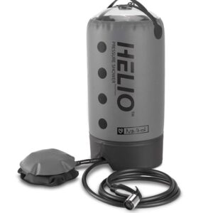 NEMO Helio Portable Pressure Shower with Foot Pump, Grey