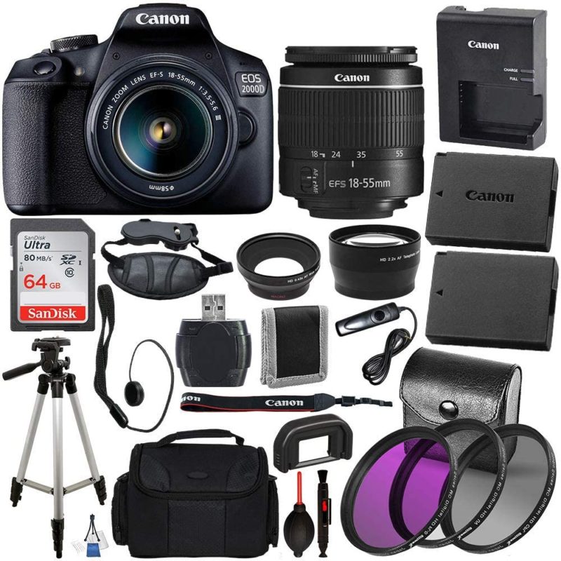 Canon EOS 2000D Digital SLR Camera with 18-55mm
