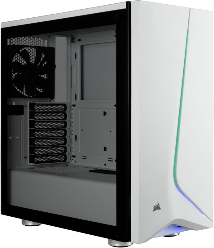 Corsair Carbide Series SPEC-06 Tempered Glass RGB Mid-Tower ATX Case, White