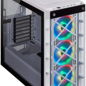 Corsair iCUE 465X RGB Mid-Tower ATX Smart Case, White