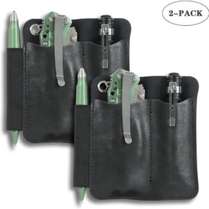 EDC Leather Organizer Pouch, EDC Carrier with Pen Loop