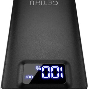 GETIHU Portable Charger, LED Display 10000mAh Power Bank