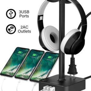 Headphone Stand with USB Charger COZOO Desktop Gaming Headset Holder