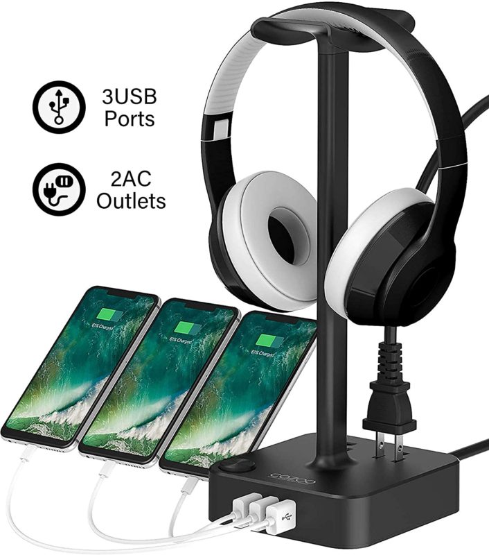 Headphone Stand with USB Charger COZOO Desktop Gaming Headset Holder