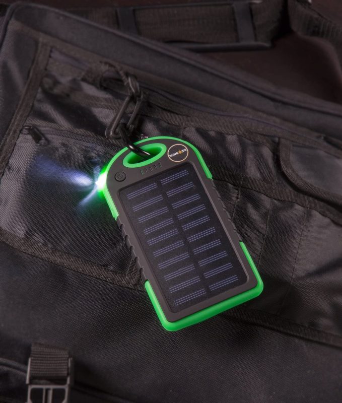 Solar Flashlight 5000mh Portable Solar Power Bank - Hook