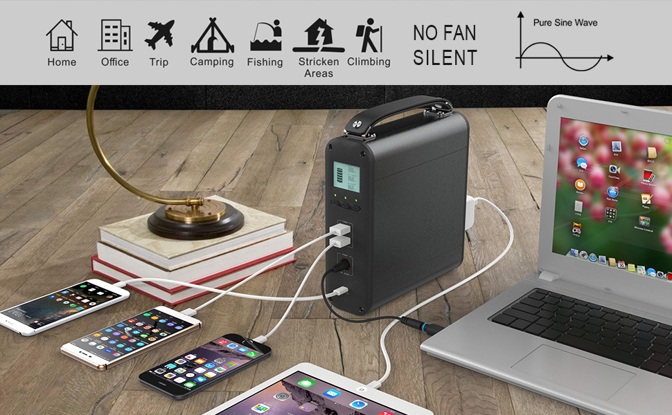Contains a pure sine-wave inverter