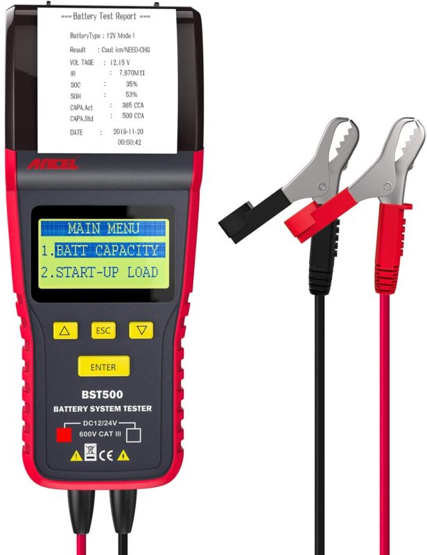 ANCEL BST500 12V-24V 100-2000 CCA Automotive Battery Load Tester