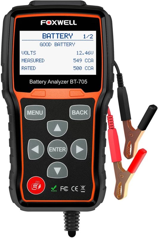 Battery Tester FOXWELL BT705 Automotive 100-2000 CCA Battery Load Tester