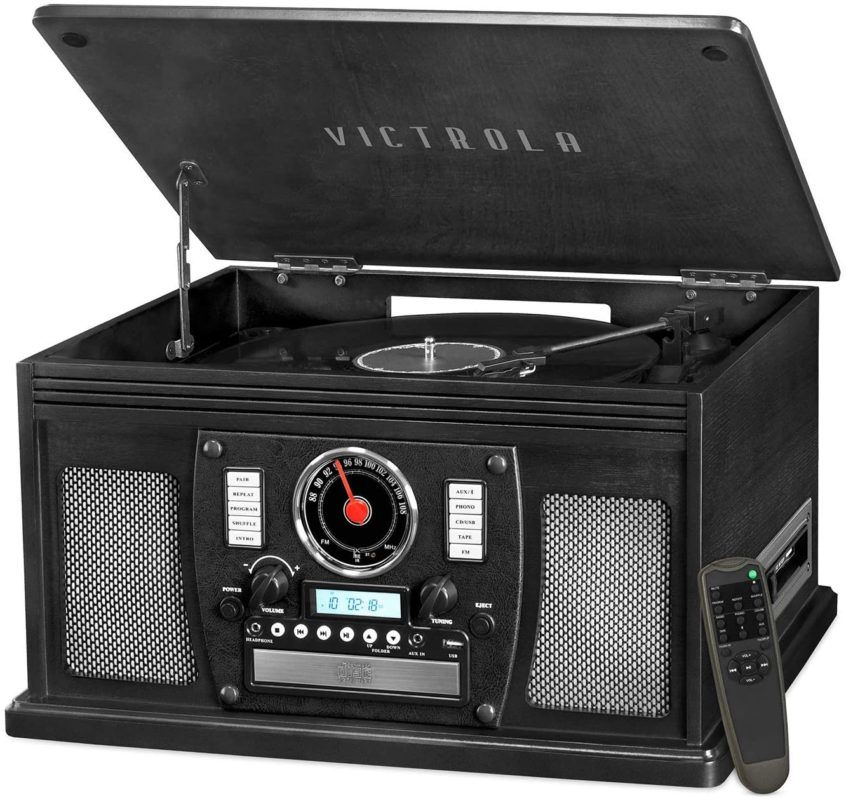 Victrola Navigator 8-in-1 Bluetooth Record Player & Multimedia Center