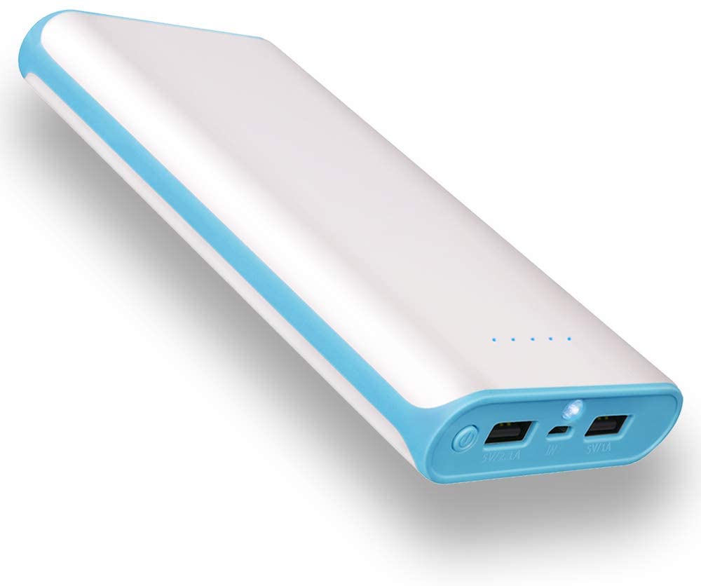 20000mAh Portable Power Bank 2 USB Ports Mobile Charger External Battery