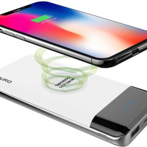 Aduro Wireless Power Bank 10,000mAh Qi Portable Charger Backup Battery Pack