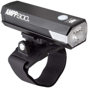 CAT EYE - AMPP800 USB Rechargeable Bike Headlight with Helmet Mount