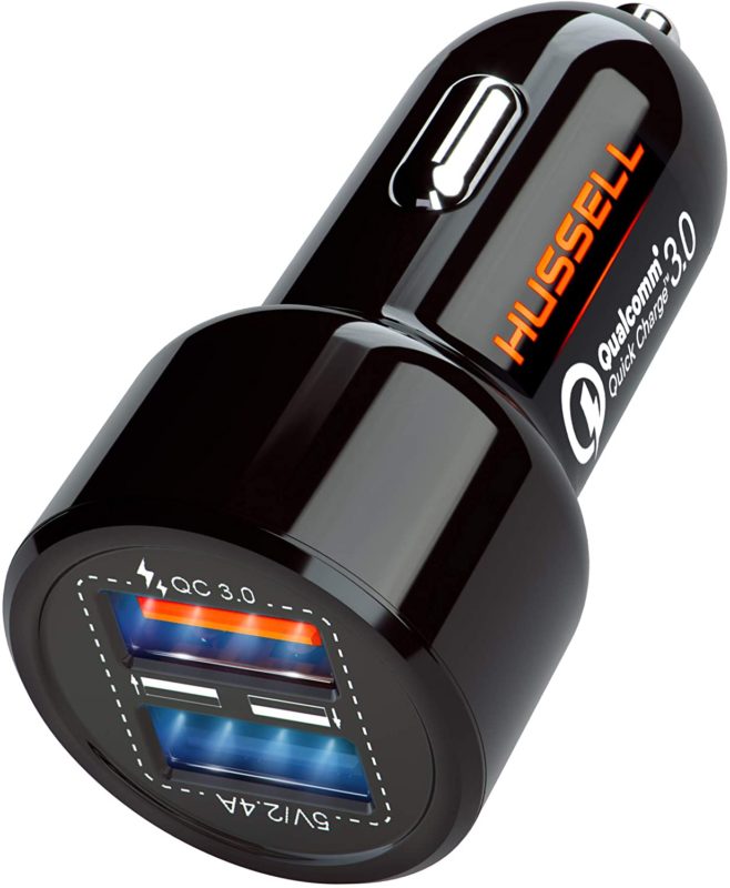 Car Charger Adapter by HUSSELL - USB Car Charger Dual Port
