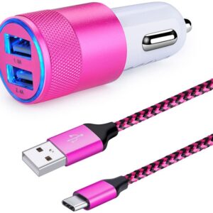 USB Typc C Car Charge,HUHUTA Dual Port Car Charger